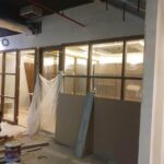Glass partition work