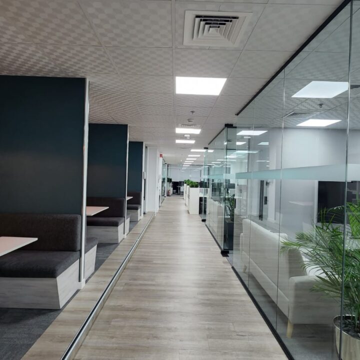 Glass partition